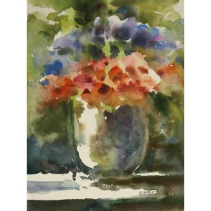 Abdul Hayee, 11 x 15 inch, Watercolor on Paper, Floral Painting, AC-AHY-012